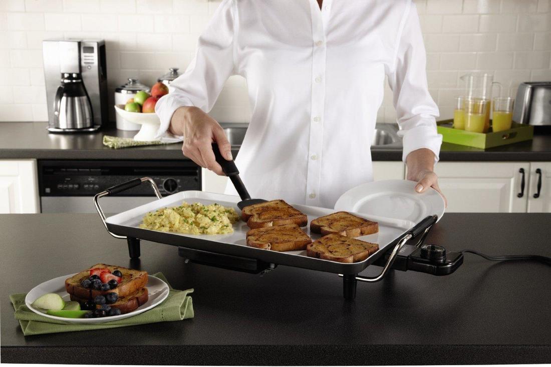 cooking with electric griddle